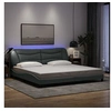 Image de Bedframe met LED zonder matras stof 200x200 cm lichtgrijs3213725