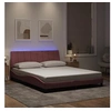 Image de Cadre de Lit avec Lumiï¿½res LED, Lit Rembourrï¿½ avec Sommier ï¿½ Lattes, Lit Double, Lit Adulte, Moderne, Rose 160x200 cm 3213792