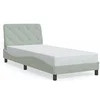 Image de Bedframe met LED-verlichting fluweel lichtgrijs 90x190 cm3213825