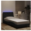 Image de Cadre de Lit avec Lumières LED, Lit Rembourré, Sommier à Lattes, Lit Simple, Lit Adulte de Chambre à Coucher 3213833