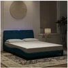 Image de Bedframe met LED-verlichting fluweel blauw 140x190 cm3213853