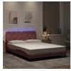 Image de Bedframe met LED-verlichting fluweel roze 140x200 cm3213860