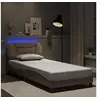 Image de Bedframe met LED-verlichting kunstleer cappuccino 90x190 cm3213903