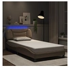 Image de Bedframe met LED-verlichting kunstleer cappuccino 100x200 cm3213917