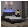 Image de Bedframe met LED-verlichting kunstleer grijs 140x190 cm3213930