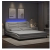 Image de Bedframe met LED-verlichting kunstleer wit 180x200 cm3213949