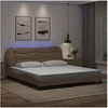Image de Bedframe met LED-verlichting kunstleer cappuccino 180x200 cm3213952