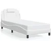 Image de Bedframe met LED-verlichting kunstleer wit 80x200 cm3213981