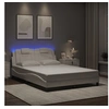 Image de Bedframe met LED-verlichting kunstleer wit 120x200 cm3214009