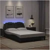 Image de Bedframe met LED-verlichting kunstleer grijs 140x190 cm3214018