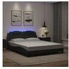 Image de Bedframe met LED-verlichting kunstleer zwart 160x200 cm3214029