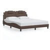 Image de Bedframe met LED-verlichting kunstleer bruin 160x200 cm3214031