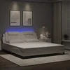 Image de Bedframe met LED-verlichting kunstleer wit 180x200 cm3214037
