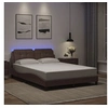 Image de Cadre de lit avec lumières LED gris 120x200 cm similicuir, lit, sommier, lit en similicuir, meuble de chambre à 3214099