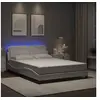 Image de Cadre de lit avec lumières LED blanc 140x190 cm similicuir, lit, sommier, lit en similicuir, meuble de chambre à 3214104