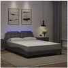 Image de Bedframe met LED-verlichting kunstleer grijs 140x190 cm3214106