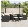 Image de Salon de jardin rotin noir 6 pieces x 68 7 personnes