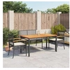 Image de Ensemble à Manger de Jardin avec Coussins 4 pcs, Table et Chaise de Terrasse, Meubles de Patio, Mobilier d'Extérieur, 3213567