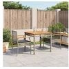 Image de 3-delige Tuinset met kussens poly rattan grijs3213569