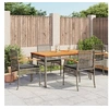 Image de Ensemble à Manger de Jardin avec Coussins 5 pcs, Table et Chaise de Terrasse, Meubles de Patio, Mobilier d'Extérieur, 3213571