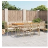 Image de Ensemble à Manger de Jardin avec Coussins 9 pcs, Table et Chaise de Terrasse, Meubles de Patio, Mobilier d'Extérieur, 3213583