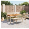 Image de Ensemble à Manger de Jardin avec Coussins 3 pcs, Table et Chaise de Terrasse, Meubles de Patio, Mobilier d'Extérieur, 3213584
