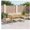 Image de Ensemble à Manger de Jardin avec Coussins 4 pcs, Table et Chaise de Terrasse, Meubles de Patio, Mobilier d'Extérieur, 3213585