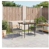 Image de Ensemble à Manger de Jardin avec Coussins 3 pcs, Table et Chaise de Terrasse, Meubles de Patio, Mobilier d'Extérieur, 3213610