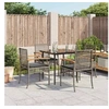 Image de Ensemble à Manger de Jardin avec Coussins 5 pcs, Table et Chaise de Terrasse, Meubles de Patio, Mobilier d'Extérieur, 3213611