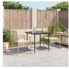 Image de Ensemble à Manger de Jardin avec Coussins 3 pcs, Table et Chaise de Terrasse, Meubles de Patio, Mobilier d'Extérieur, 3213624