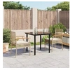 Image de Ensemble à Manger de Jardin avec Coussins 3 pcs, Table et Chaise de Terrasse, Meubles de Patio, Mobilier d'Extérieur, 3213631