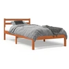 Image de Cadre de lit cire marron 75x190 cm bois de pin massif 844137