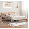 Image de Cadre de lit sans matelas cire marron 120x190cm bois pin massif