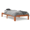 Image de Cadre de lit cire marron 75x190 cm bois de pin massif 844163