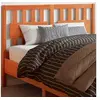 Image de Tête de lit cire marron 135 cm bois massif de pin 844293