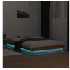 Image de Cadre de Lit à LED, Lit Simple avec Sommier à Lattes, Lit Double, Lit Adulte de Chambre, Moderne, Cire Marron 135x190 844422