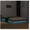 Image de Cadre de lit à LED sans matelas 140x190 cm bois massif