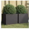 Image de Jardinières 2 pcs noir 32x30x29 cm acier