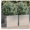 Image de Jardinières 2 pcs argenté 32x30x29 cm acier inoxydable841544