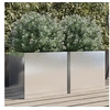 Image de Jardinières 2 pcs argenté 42x40x39 cm acier inoxydable841556