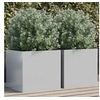 Image de Jardinières 2 pcs argenté 42x40x39 cm acier galvanisé