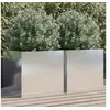 Image de Jardinières 2 pcs, Lits Surélevé, Bacs à Fleurs, Pots de Plantes, Boîtes à Fleurs Jardin Patio Terrasse, Argenté 841568
