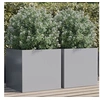 Image de Jardinières 2 pcs argenté 49x47x46 cm acier galvanisé