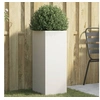 Image de Jardinière blanc 32x29x75 cm acier