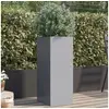Image de Jardinière argenté 32x29x75 cm acier galvanisé