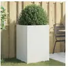 Image de Jardinière, Bac à Fleurs, Pot de Plantes, Boîte à Fleurs, Jardinière Surélevée de Jardin Patio Terrasse, Blanc 841584