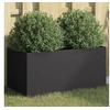 Image de Jardinière noir 62x30x29 cm acier