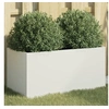 Image de Jardinière blanc 62x30x29 cm acier