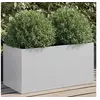 Image de Jardinière argenté 62x30x29 cm acier galvanisé