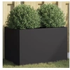 Image de Jardinière noir 62x40x39 cm acier